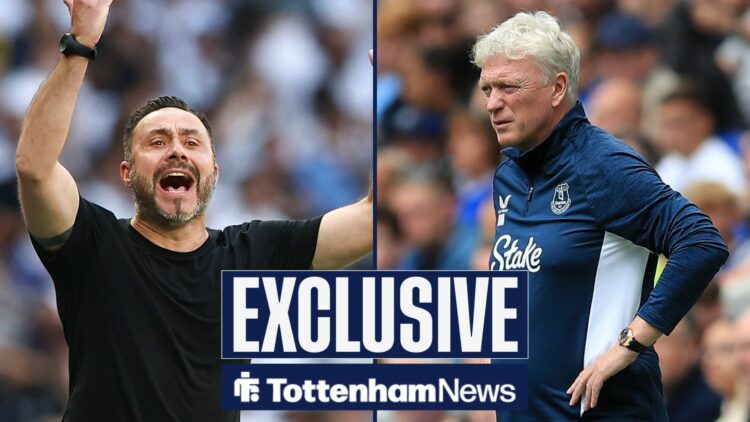 Roberto De Zerbi and David Moyes in a side-by-side image