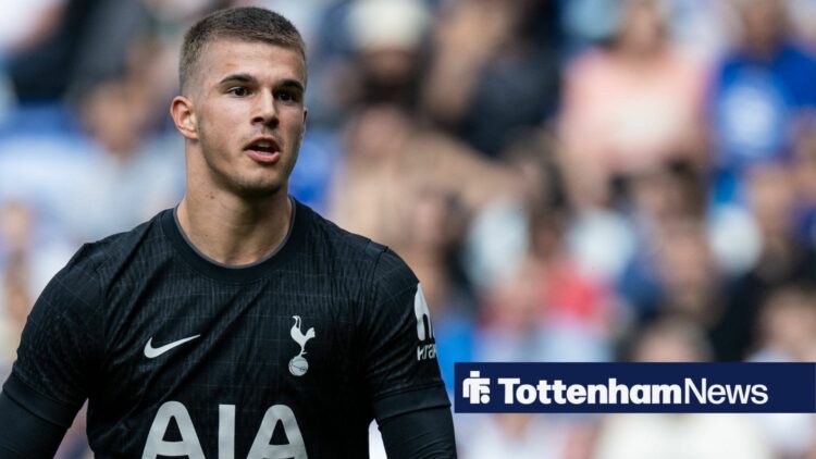 19 July 2025: Luka Vuskovic of Tottenham Hotspur during the Pre season 2025/26 friendly match between Reading and Tottenham Hotspur at Madejski Sta...