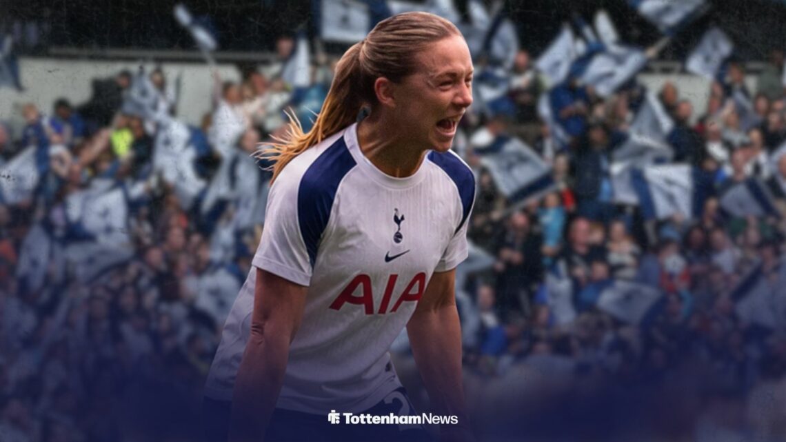 Kirsty Hanson in a Tottenham shirt